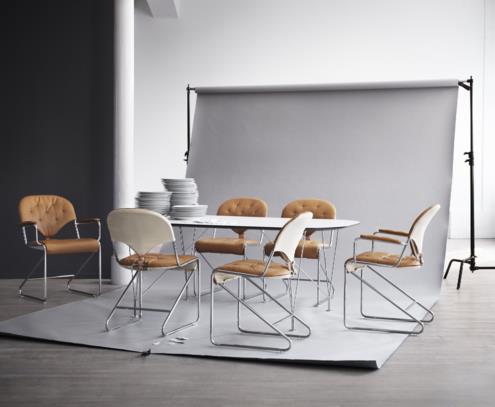 Sam armchair chrome naturale camel