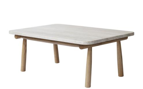 Domus table oiled oak travertine romano